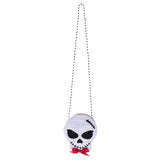 Bow Pointed Halloween Skull Beaded Mini Crossbody Bag