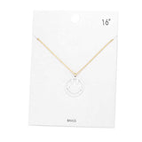 Fashionable Brass Metal Smile Pendant Necklace