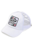 C.C BE YOURSELF Patch Criss-cross Pony Cap