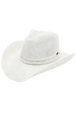 C.C Black Pearl Rhinestone Trim Cowboy Hat
