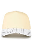C.C Small Polka Dot Pattern Print Brim Two Tone Trucker Hat