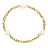 Cross Pointed Stainless Steel Ball Beaded Stretch Bracelet