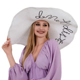 Do Not Disturb Message Wide Brim Straw Sun Hat