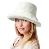 Faux Fur Inside Brim Solid Bucket Hat