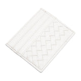 Faux Leather Basket Weave Card Holder Wallet