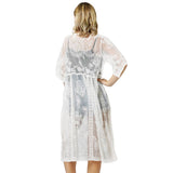 Flower Vintage Lace Long Cover Up Kimono Poncho
