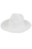 Frayed Solid Straw Hat