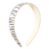 Genuine Leather Zebra Print Headband