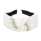 Marquise Stone Embellished Knot Burnout Headband