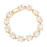 Round Stone Link Evening Bracelet