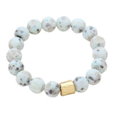 Semi precious stone beaded stretch bracelet