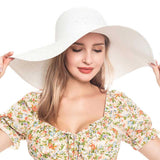 Women's Solid Floppy Straw Sun Hat