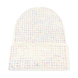 Studded Solid Knit Beanie Hat