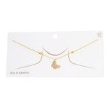 Top Gold Dipped Enamel Butterfly Pendant Necklace