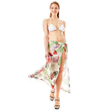 Tropical Leaf Beach Wrap Skirt