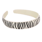 Zebra Pattern Genuine Leather Headband