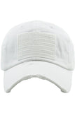 Women's American Flag Vintage Baseball Cap 4th of July