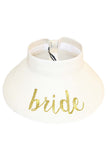 Bride Roll Up Paper Visor Hat