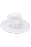 C.C Lurex Straw Panama Sun Hat
