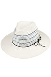 C.C Multi Color Detail with Band Straw Panama Sun Hat