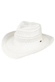 C.C Pattern Knitted Solid Cowboy Hat