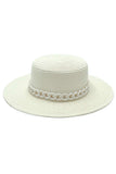 Chain Accent Boater Hat