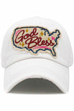 God Bless Washed Vintage Ballcap