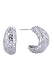 14K Artsy Cutout Hoop Post Earrings