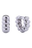 14K Balloon Link Huggie Hoop Earrings