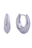 14K Beaded Puff Huggie Hoop Earrings