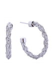 14K Braided Open Hoop Post Earring