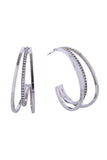 14K Criss Cross Hoop Earrings