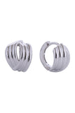14K Criss Cross Trio Hoop Earrings