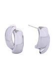 14K Cross Ribbed Post Earrings