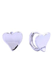 14K Crushed Heart Post Earring