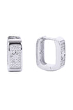 Stunning 14K Dipped Huggie Hoop Cz Paved Earring