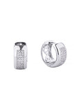 Luxury 14K Dipped Huggie Hoop Cz Paved Earring