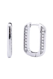 Elegant 14K Dipped Huggie Hoop Paved Earring