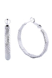 14K Dipped Omega Closure Hoop Earring
