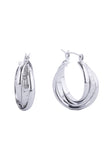 14K Dipped Pin Catch Hoop Earring