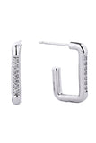 Timeless 14K Dipped Post Cz Paved Earring