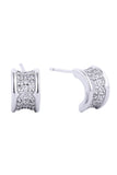 14K Dipped Post Cz Paved Earring