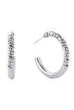 Charming 14K Dipped Post Hoop Earring