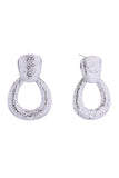 14K Door Knocker Post Earrings