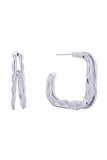 14K Double Crinkle Post Earrings
