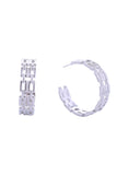 14K Double Square Link Post Earrings