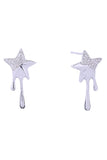 14K Dripping Star Post Earrings