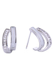 14K Duo J Shape Post Earrings