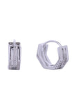14K Duo Octagon Huggie Earrings