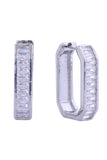 14K Emerald Pave CZ Huggie Earrings